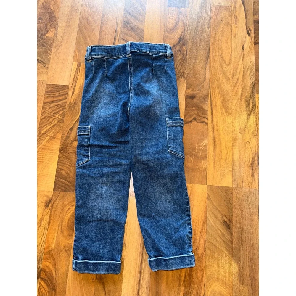 Finding Foxtale Cargo Jeans‎ Kids Size 5 Blue Excellent Utility Straight Leg